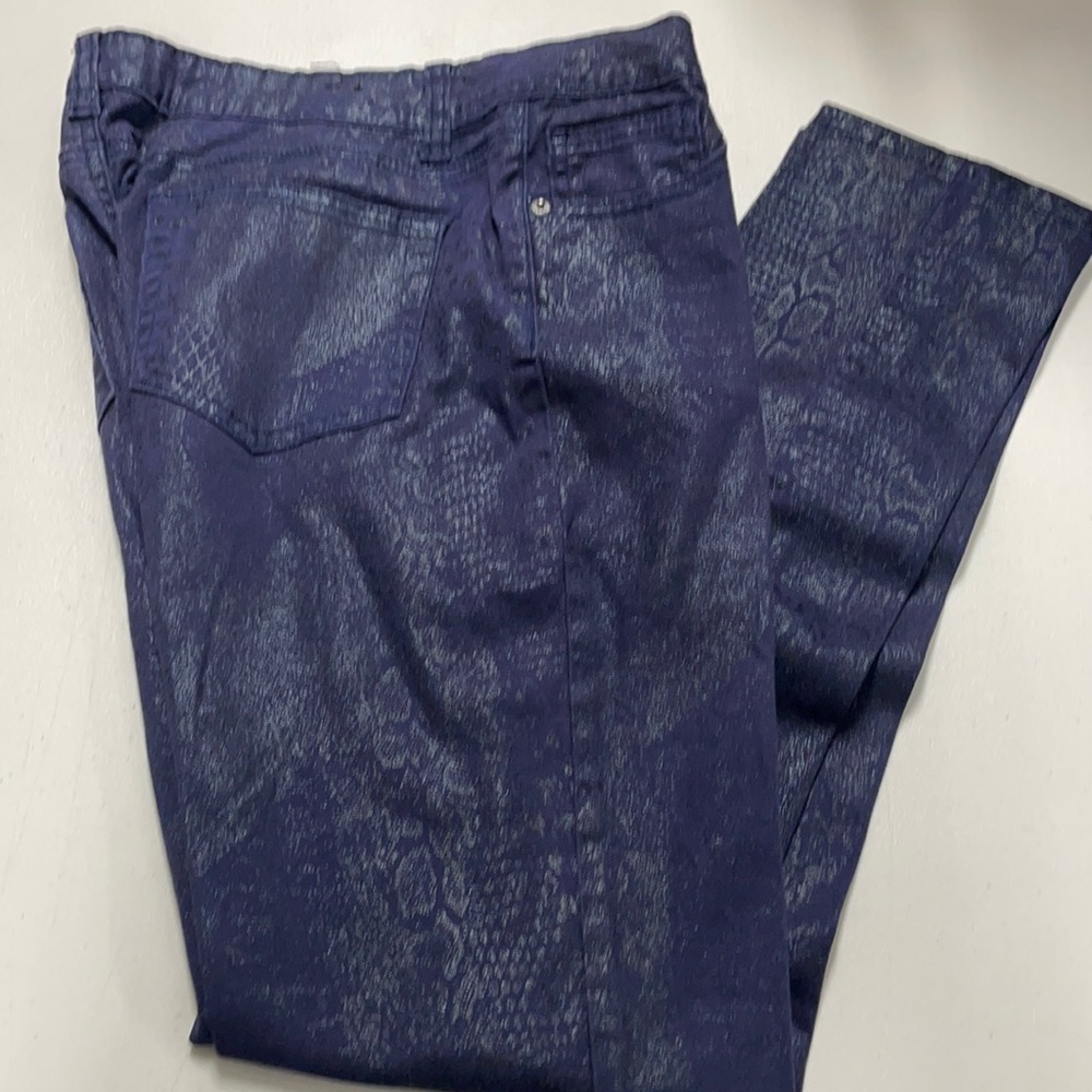 Rue21  Blue Snakeskin Print Skinny Jeans
